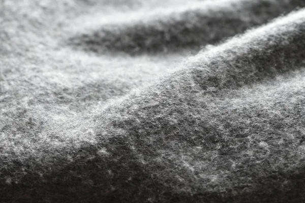 Ciepły Przytulny Szary Koc Wełna Tekstury Tkaniny Wełniane Kolorze Szarym — Zdjęcie stockowe