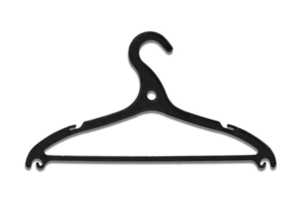 Black Clothes Hanger Isolated White Background — Stock Photo, Image