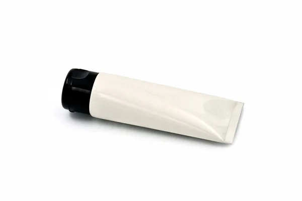 Tubo Creme Branco Isolado Fundo Branco — Fotografia de Stock