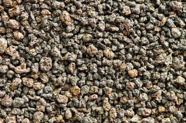 Granüler siyah çayın dokusu