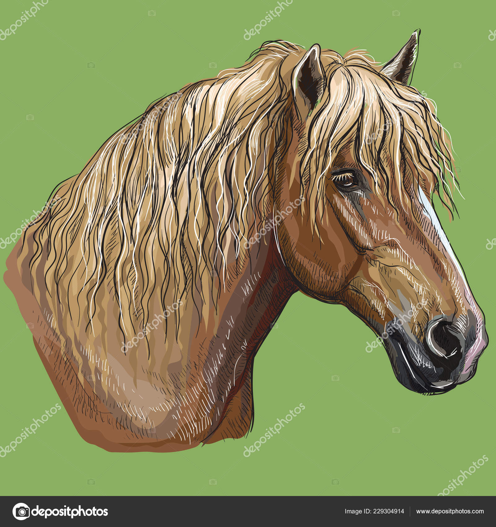 Resultado de imagem para cabeça de cavalo desenho colorido