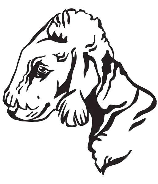 Retrato Decorativo Dog Leonberger Ilustração Vetorial Isolada Cor