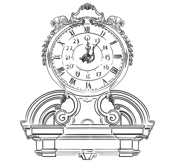 Vector stone clock — Stock Vector