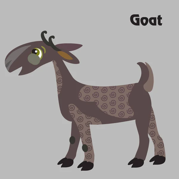 Vector cartoon goat2 — Stock Vector