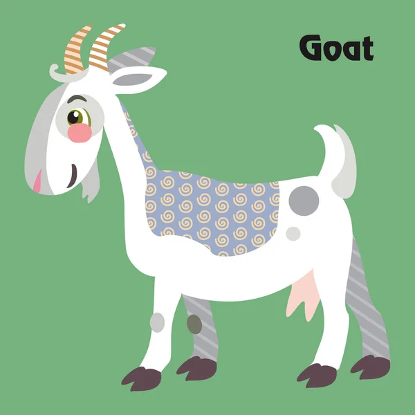 Vector cartoon goat — Stock Vector