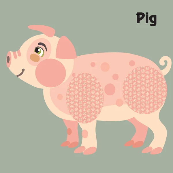 Cochon vecteur dessin animé — Image vectorielle