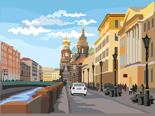 Colorido vector ST Petersburg 4 — Archivo Imágenes Vectoriales