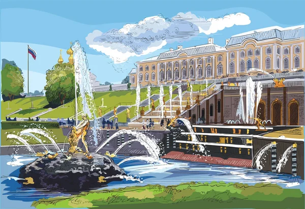 Desenho colorido do vetor ST Petersburg 7 — Vetor de Stock