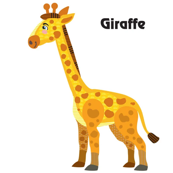 Vektor kreslené žirafa — Stockový vektor