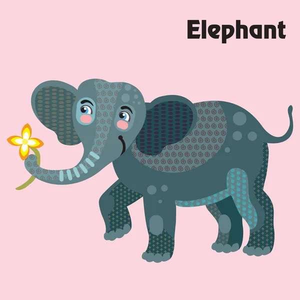 Διάνυσμα γελοιογραφία ελέφαντα — Διανυσματικό Αρχείο