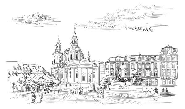 Dessin vectoriel Prague 4 — Image vectorielle