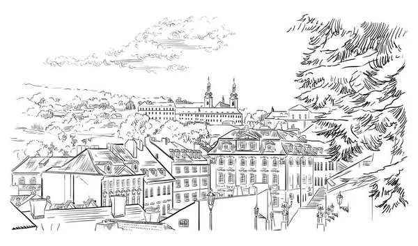 Dessin vectoriel Prague 3 — Image vectorielle