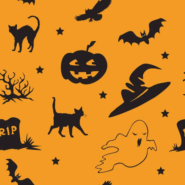 Halloween seamless pattern 3 — Stock Vector