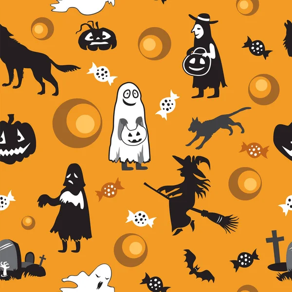 Halloween seamless pattern 5 — Stock Vector