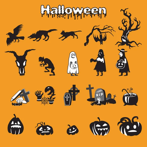 Vector halloween conjunto 2 — Archivo Imágenes Vectoriales