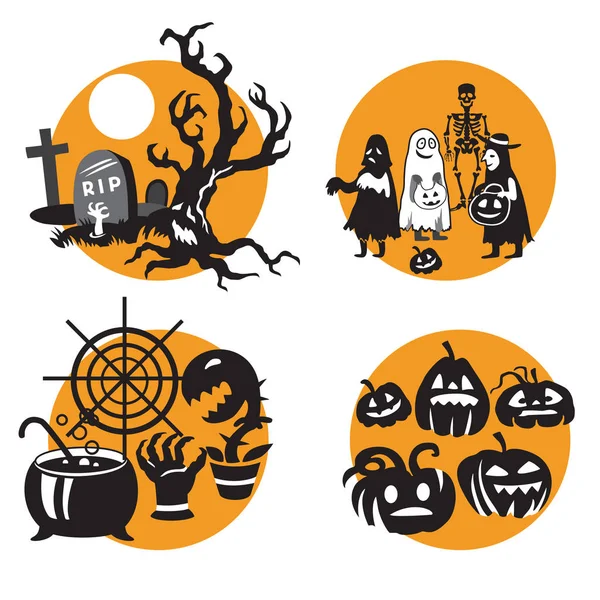 Vector halloween set 6 — Stock Vector