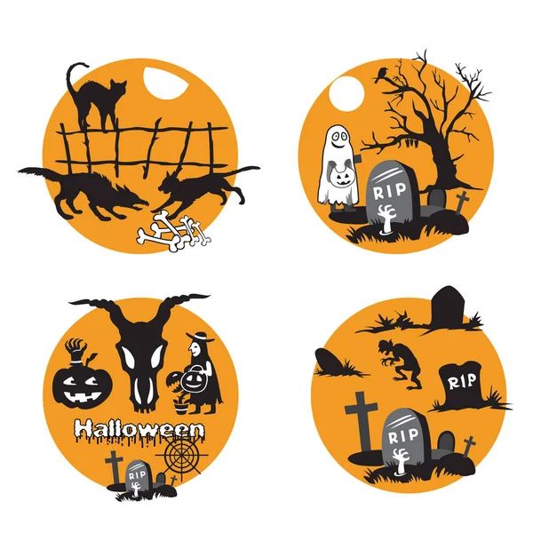 Vector halloween set 7 — Stock Vector