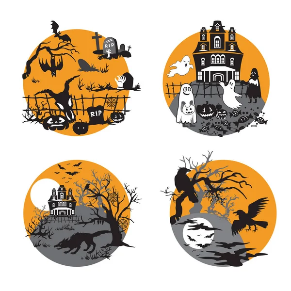 Vector halloween set 9 — Stock Vector