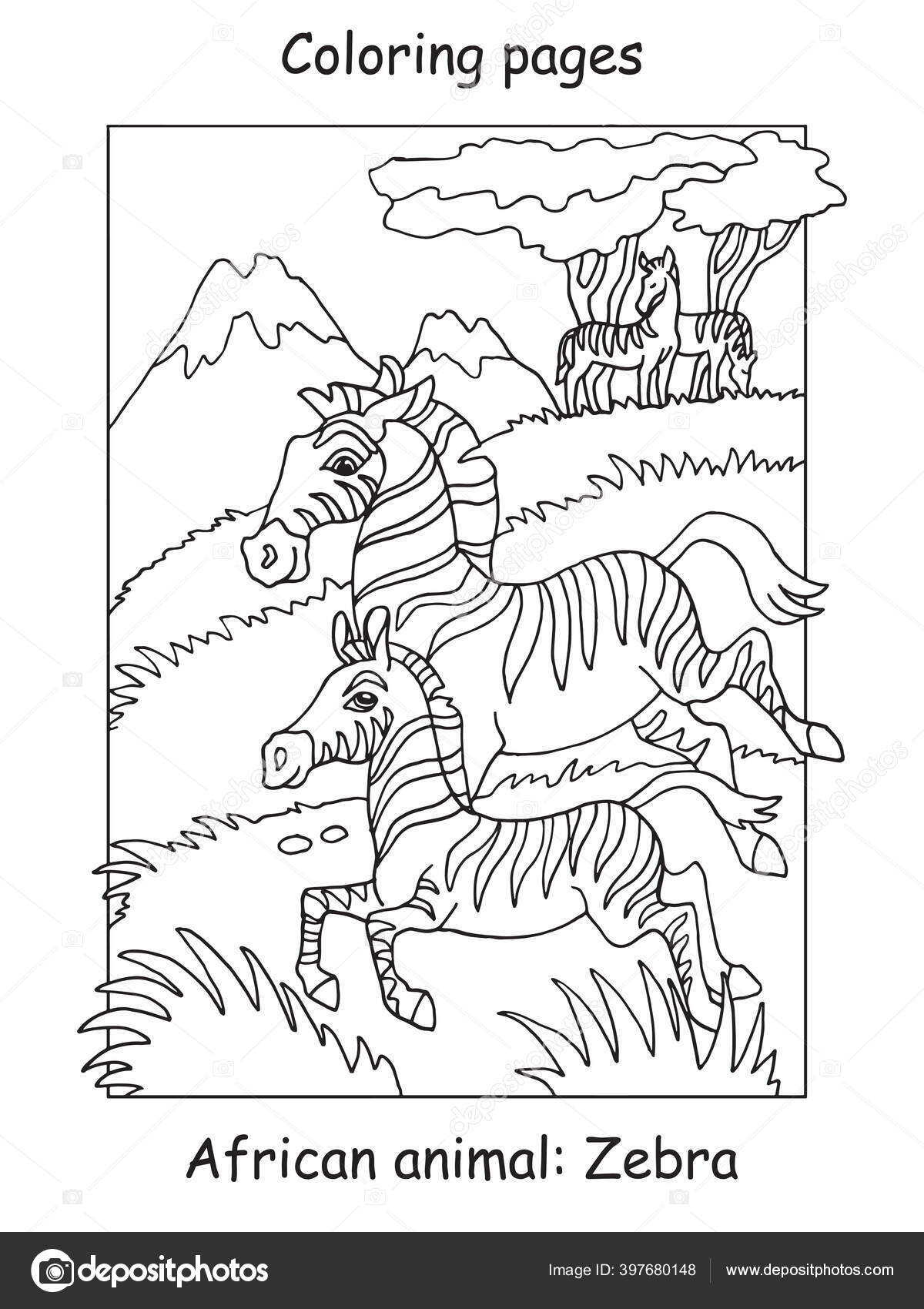 Cavalo fofo. animal de fazenda. página de livro para colorir para crianças.
