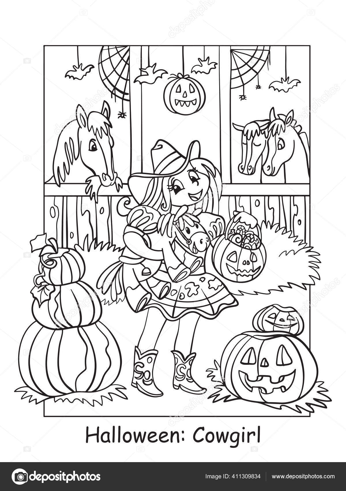  Livro de colorir 50 desenhos de Halloween para colorir