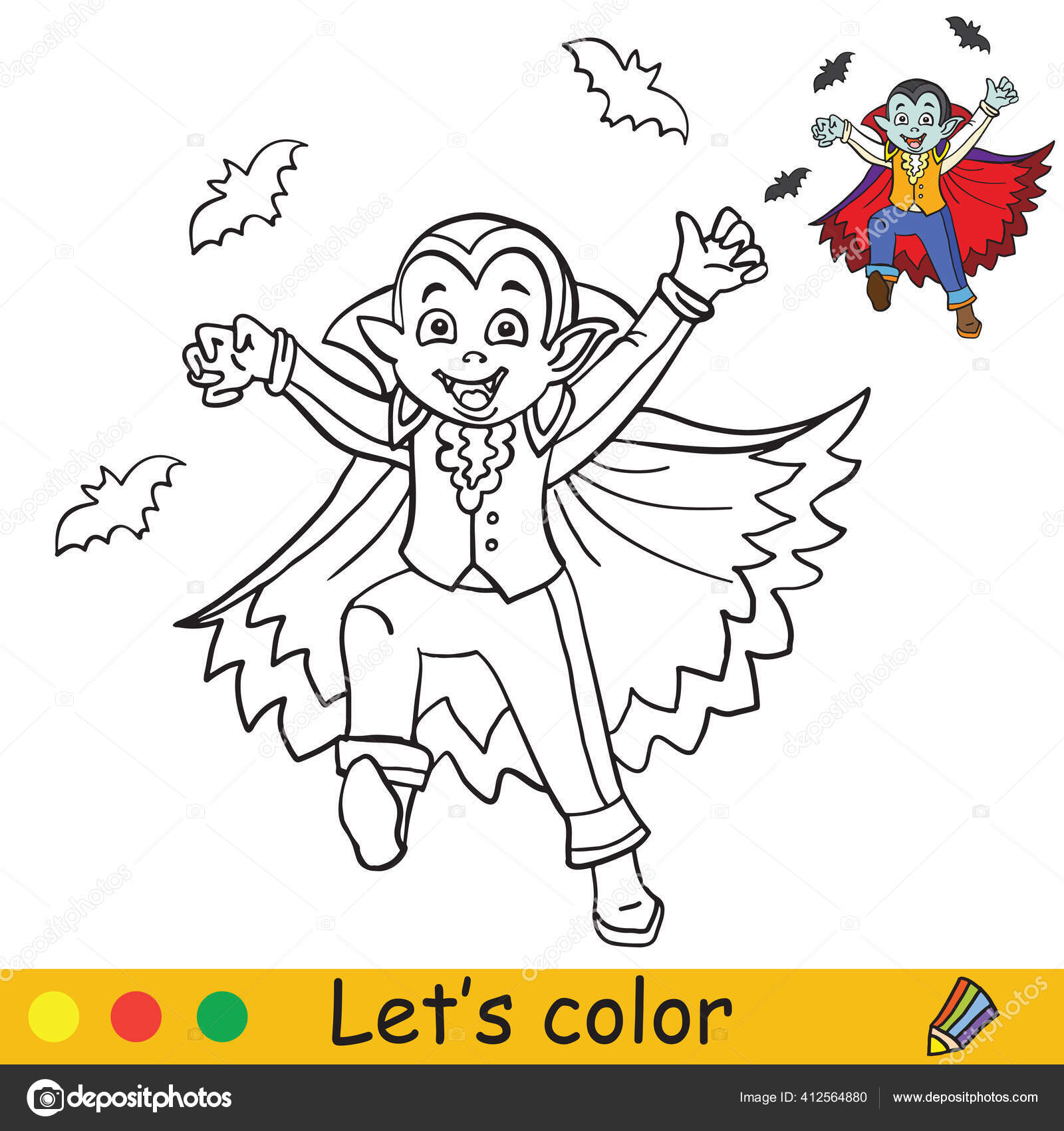 Desenho de Vampiro para colorir  Desenhos para colorir e imprimir gratis