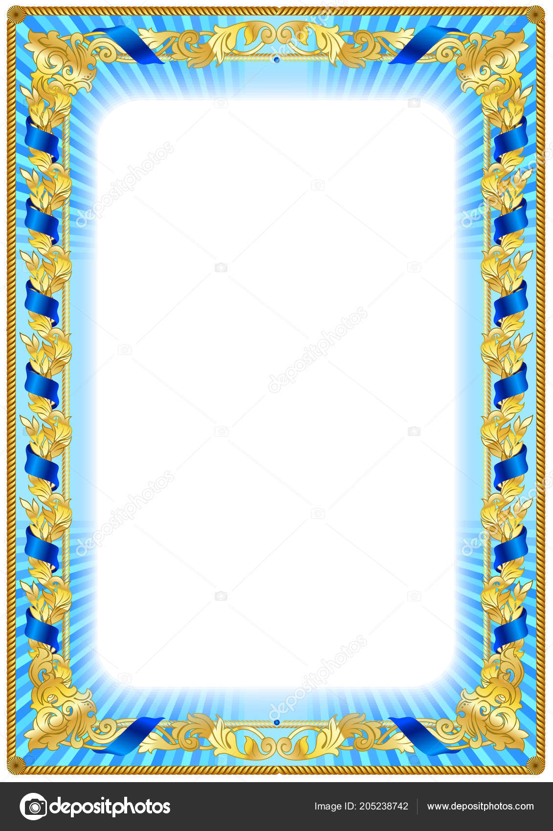Frame Border Template Can Use Print Design Cetificate Diplomas Vector Image By C Tedgun Vector Stock 205238742