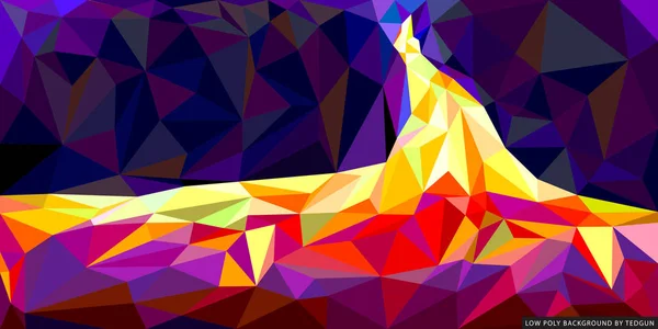 Low Poly Stil Hintergrund Abstrakte Grafische Wirkung Design Layout Hintergrund — Stockvektor