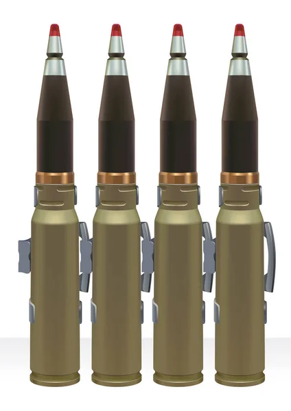 Großkalibrige Munition Für Automatische Maschinengewehre — Stockvektor