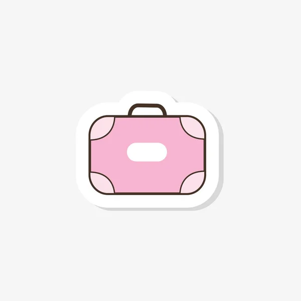 Maletín Icono Vector Una Bolsa Brillante Garabatos Ilustración Plana Pegatina — Vector de stock