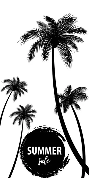 Letní čas palm tree banner plakát — Stockový vektor