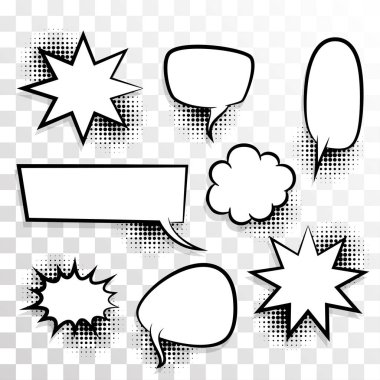 Boş küme konuşma balonu komik metin pop sanat tarzı