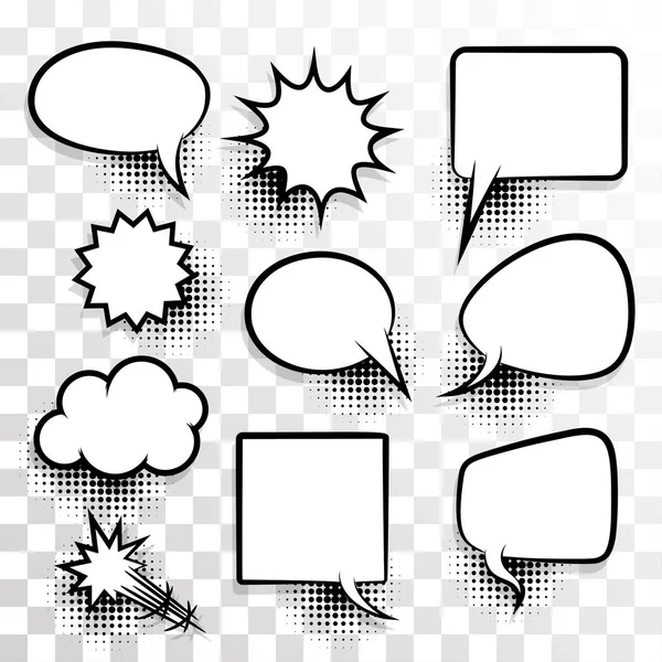 Empty set speech bubble comic text pop art style — Stock Vector