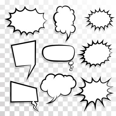 Boş küme konuşma balonu komik metin pop art