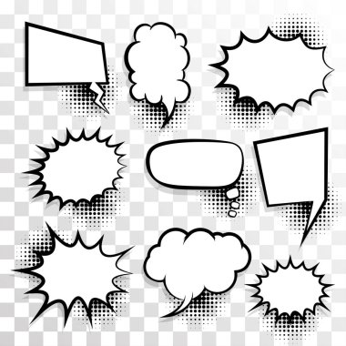 Boş küme konuşma balonu komik metin pop art