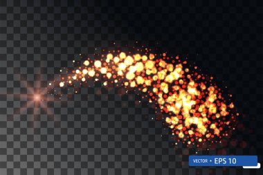 Altın xmas hafif parlak yıldız girdap ayarla