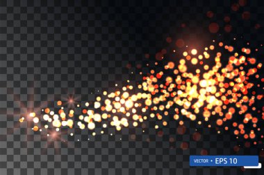 Altın xmas hafif parlak yıldız girdap ayarla