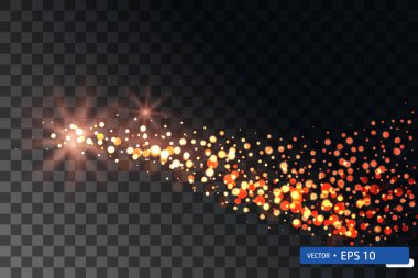 Altın xmas hafif parlak yıldız girdap ayarla