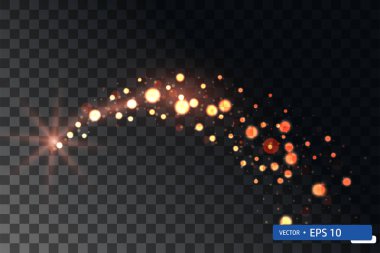 Altın xmas hafif parlak yıldız girdap ayarla