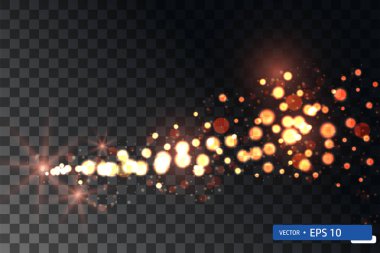 Altın xmas hafif parlak yıldız girdap ayarla