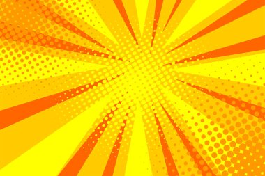 Çizgi roman pop sanat striptiz radyal arka planı