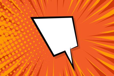 Çizgi roman boş konuşma balonu vektör pop sanat