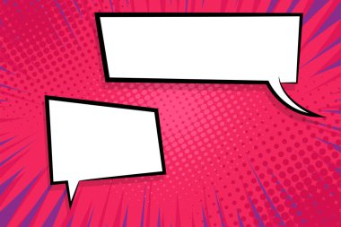 Çizgi roman boş konuşma balonu pop sanat