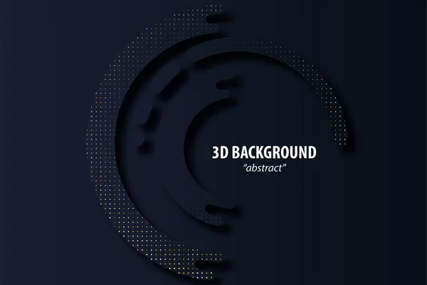 暗い黒い幾何学的背景 3 d ペーパー カット  — 無料ストックフォト