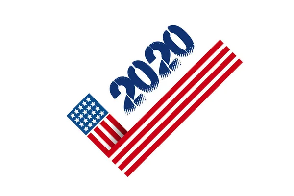 2020 Vote en EE.UU. tarjeta de banner del presidente americano — Vector de stock