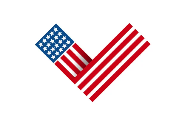 2020 Ψηφοφορία στην Usa Αμερικανός πρόεδρος banner κάρτα — Διανυσματικό Αρχείο
