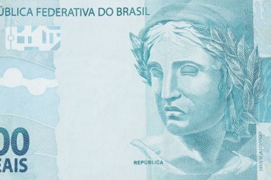 Cumhuriyet'in Effigy fiyasko Brezilya para olarak tasvir. Süper 