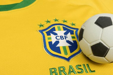 Sao Paulo, Brezilya - 23 Haziran 2018: Ulusal sembol veya logosu Brezilya futbol takımının 