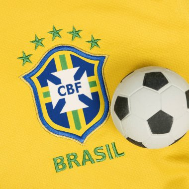 Sao Paulo, Brezilya - 23 Haziran 2018: Ulusal sembol veya logosu Brezilya futbol takımının 