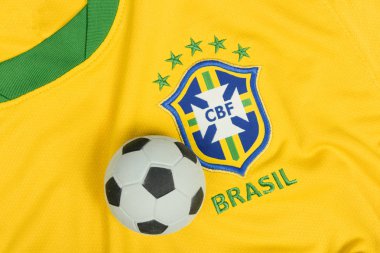 Sao Paulo, Brezilya - 23 Haziran 2018: Ulusal sembol veya logosu Brezilya futbol takımının 