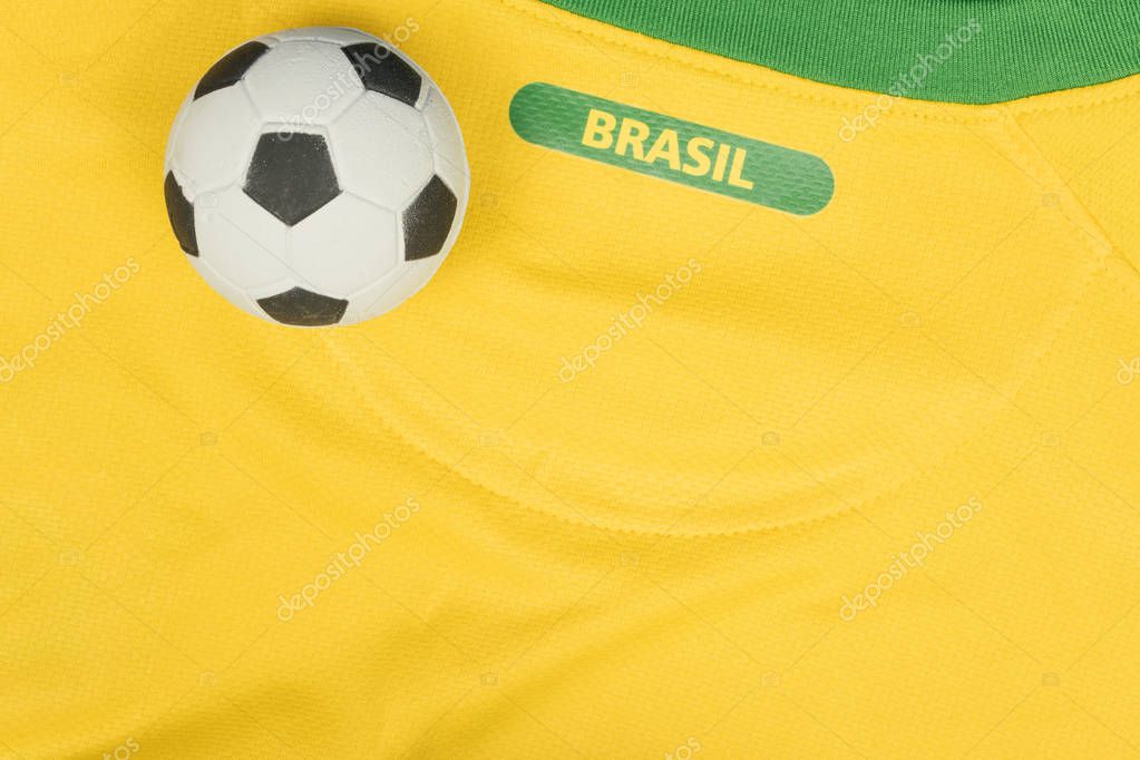 SAO PAULO, BRAZIL - JUNE 23, 2018: The national symbol or logo of the Brazilian soccer team called 